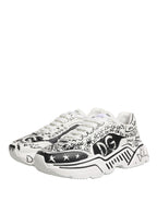 Dolce & Gabbana White Daymaster Graffiti Low Top Sneakers Shoes