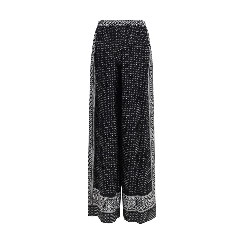 Ermanno Scervino Black Silk Casual Pants