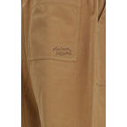 Maison Kitsuné Beige Cotton Casual Pants