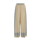 Ermanno Scervino Beige Silk Casual Pants