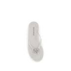 MACH & MACH White Rubber Flat Sandals