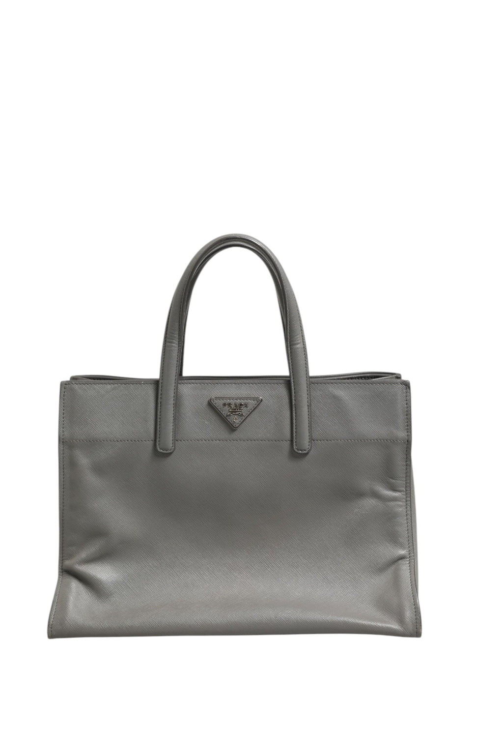 Prada Gray Saffiano Leather Tote