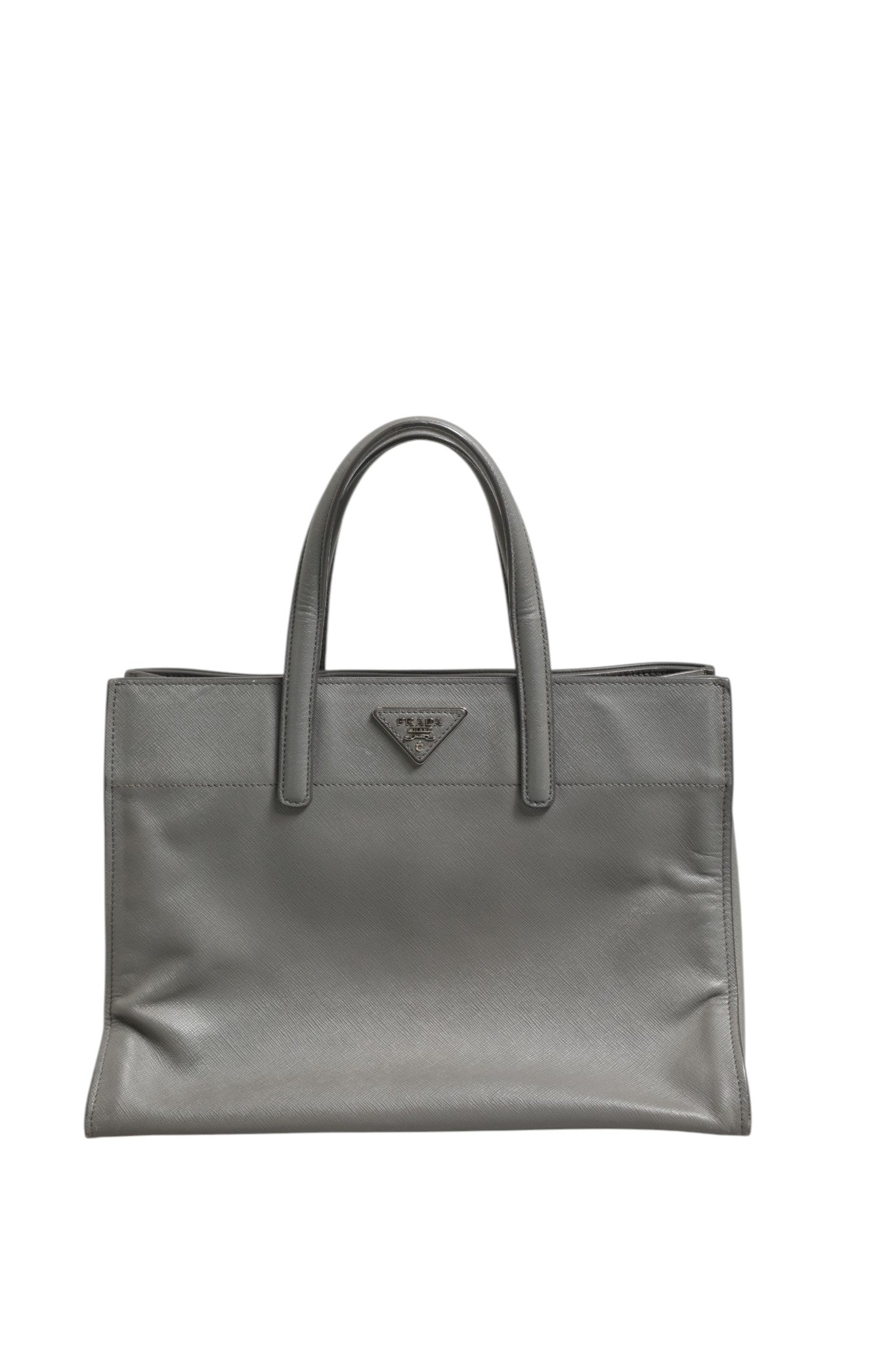 Prada Gray Saffiano Leather Tote