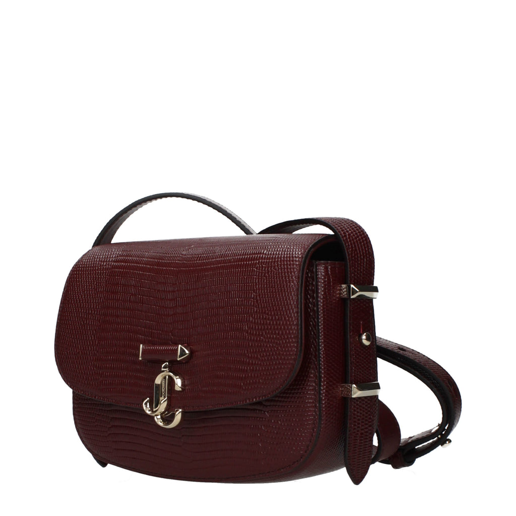 Jimmy Choo Red Leather Shoulder Bag