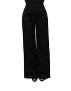 Alberta Ferretti Black HighWaist WideLeg Women Trouser Pants
