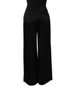 Alberta Ferretti Black HighWaist WideLeg Women Trouser Pants