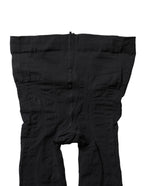 Dolce & Gabbana Black Nylon Tartan Pattern Tights Stockings Socks
