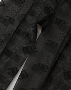 Dolce & Gabbana Black Nylon Logo Pattern Tights Stockings Socks
