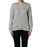 Dolce & Gabbana Green Button Down Silk Long Sleeve Cardigan Sweater