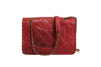 Chanel Mini Flap Bag Lambskin Braided Calfskin Gold Tone Metal