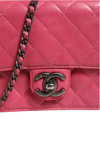 Chanel Pink Quilted Lambskin Leather Classic Square Mini Flap Bag