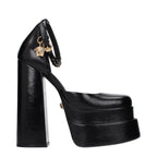 Versace Black Leather Platform Pumps