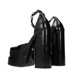 Versace Black Leather Platform Pumps