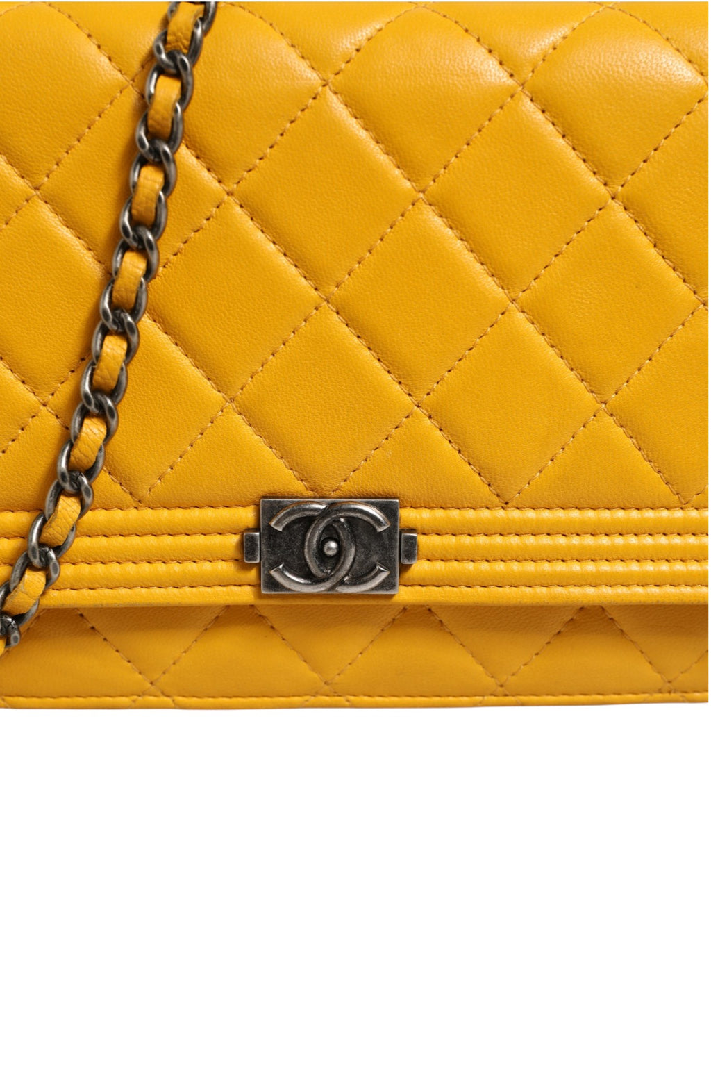 Chanel Yellow New Medium Boy Bag