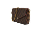 Louis Vuitton Damier Ebene Pochette Felice Chain Wallet