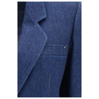 Giorgio Armani Blue Elastane Denim Jacket
