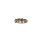 Valentino Garavani Gray Calf Leather Bos Taurus Bracelet