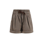 Marant Etoile Brown Cotton Bermuda Shorts