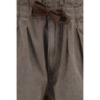 Marant Etoile Brown Cotton Bermuda Shorts