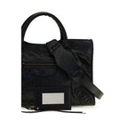 Balenciaga Black Lamb Ovis Aries Aries Shoulder Bag