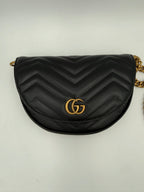 Gucci GUCCI MARMONT Black Shoulder Bag Chain