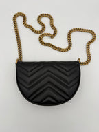 Gucci GUCCI MARMONT Black Shoulder Bag Chain
