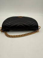 Gucci GUCCI MARMONT Black Shoulder Bag Chain