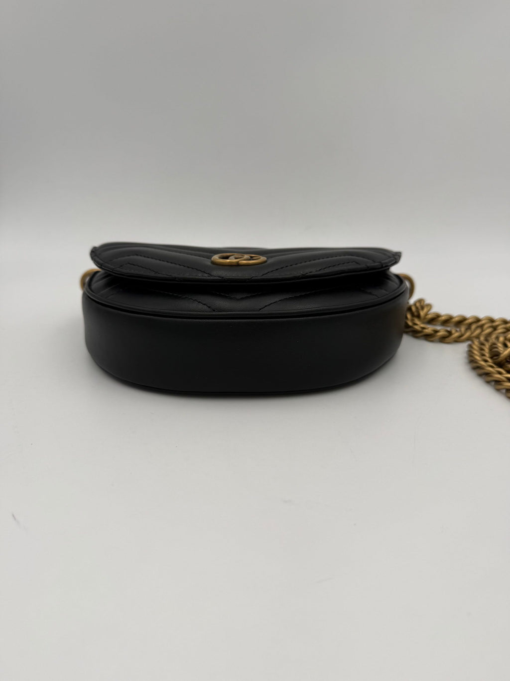Gucci GUCCI MARMONT Black Shoulder Bag Chain