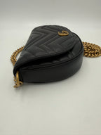 Gucci GUCCI MARMONT Black Shoulder Bag Chain