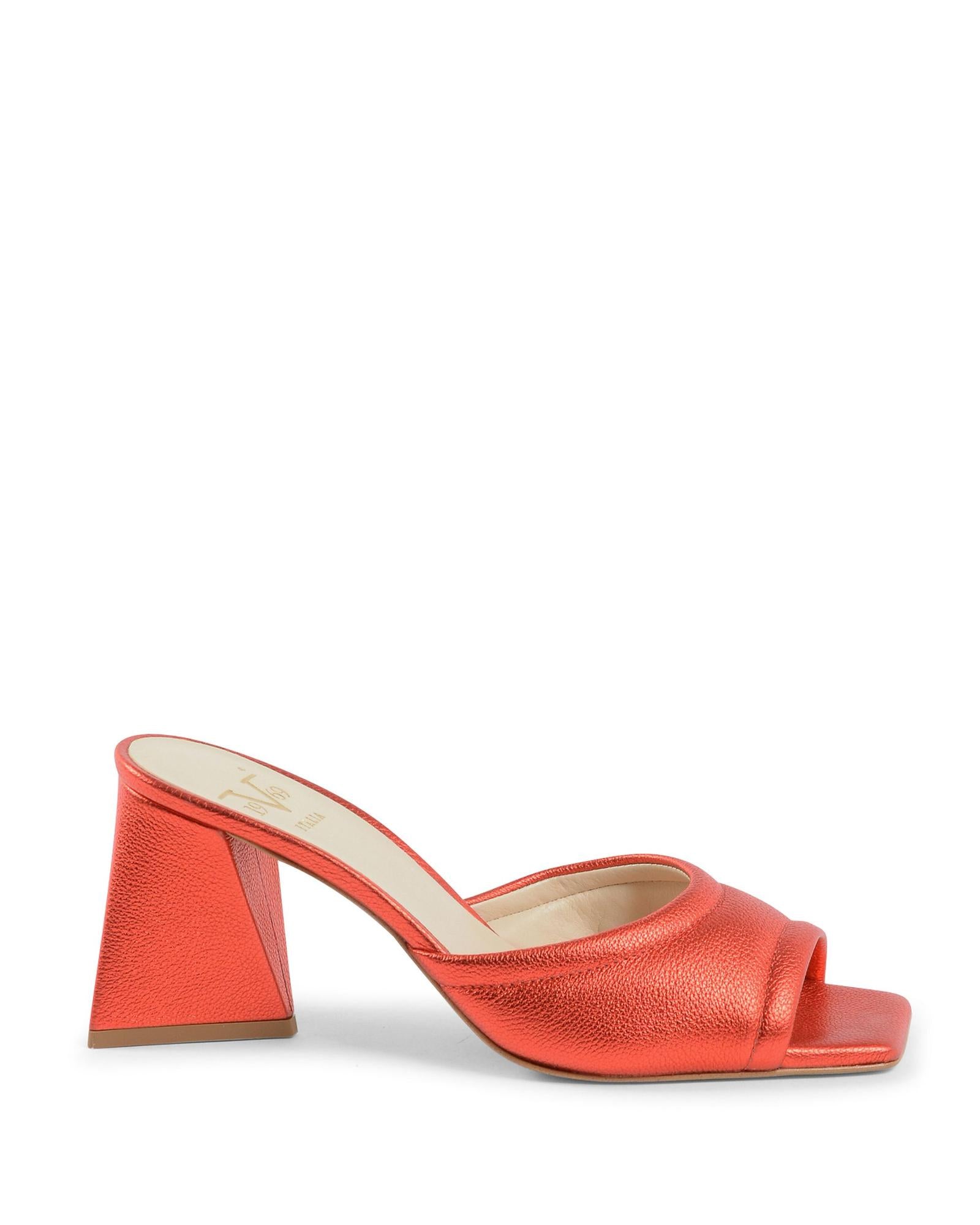 19V69 Italia Multicolor Leather Platform Sandals