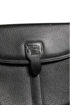 Burberry Black and Gold leather logo crossbody bag