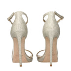 Jimmy Choo Gold Plastic Stiletto Heel Sandals