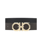 Ferragamo Black Calf Leather Bos Taurus Belt