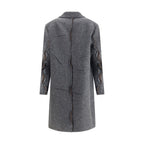 Prada Gray Fleece Wool Coat