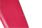 Saint Laurent Magenta and Silver logo wallet