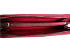 Saint Laurent Magenta and Silver logo wallet