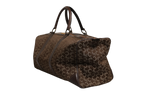 Celine Dark brown and Gold logo duffel