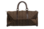 Celine Dark brown and Gold logo duffel