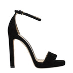 Jimmy Choo Black Leather Platform Sandals