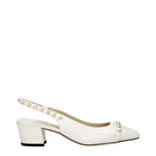 Jimmy Choo White Leather Flat Sandals