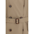 Burberry Brown Silk Trench Coat