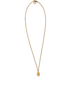 Dolce & Gabbana Gold Tone Brass Virgin Mary Medallion Pendant Necklace