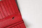 Dolce & Gabbana Red Dauphine Leather ID Men Card Holder Bifold Wallet