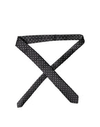 Dolce & Gabbana Black White Polka Dots Silk Adjustable Men Necktie Tie