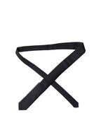Dolce & Gabbana Black Solid 100% Silk Adjustable Men Tied Necktie Tie