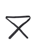 Dolce & Gabbana Black Solid 100% Silk Adjustable Men Tied Necktie Tie
