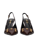 Versace Brown Leather High Heel Pumps