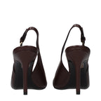 Versace Brown Leather High Heel Pumps