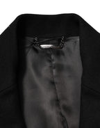 Dolce & Gabbana Black Heraldic Patch Single Breasted Jacket