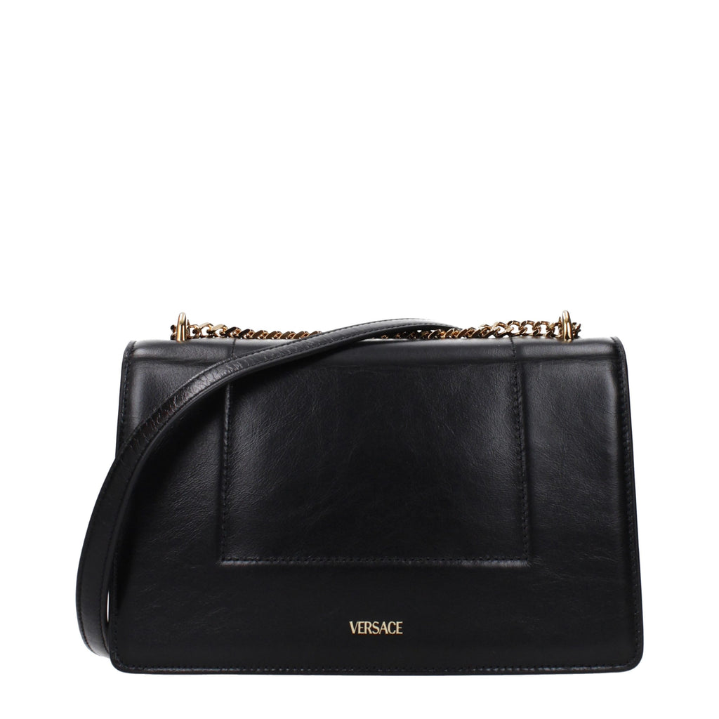 Versace Black Leather Crossbody Bag